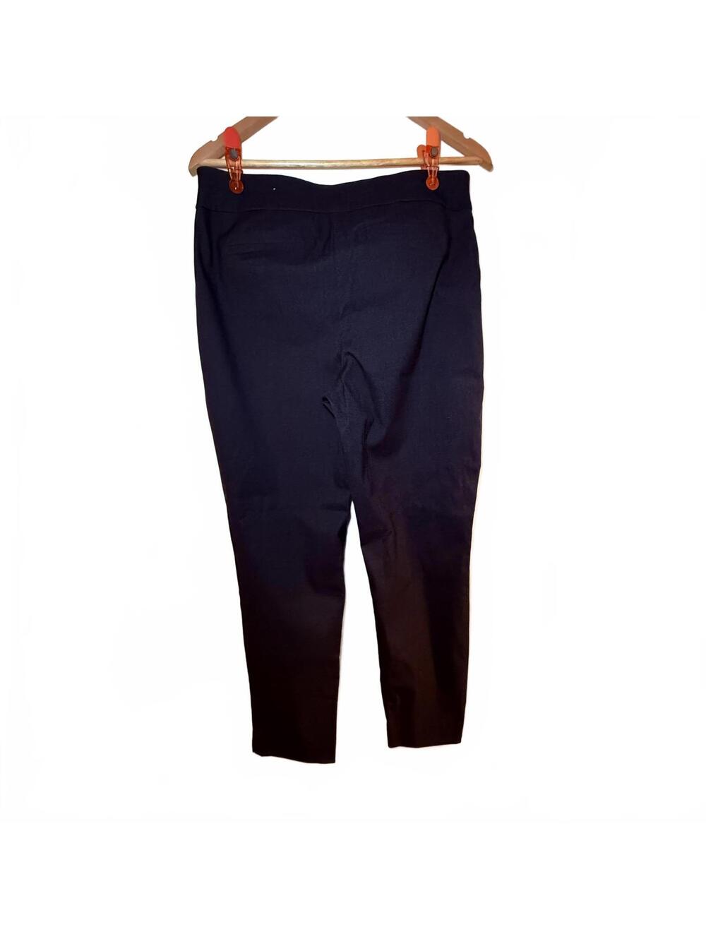 CHICO'S size M (1. 5) Pull-On Ankle Pants Navy Blue Work Preppy‎ Casual